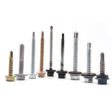 Wholesale metal Colored Stainless steel hex washer self drlling screw roofing wood screw For Wood 2-12 mm